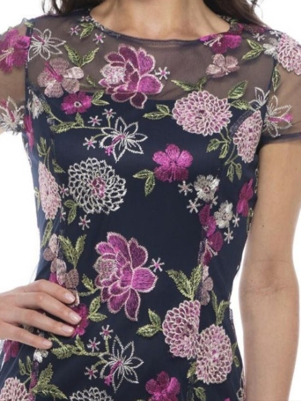 NWT MARINA | $169 Embroidered Flutter Sleeve Midi Dress] - Picture 3 of 8